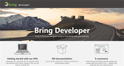 Desktop Screenshot of developer.bring.com